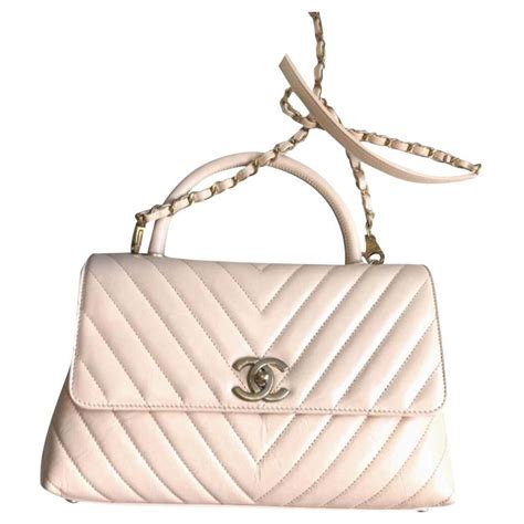 chanel coco handle beige chevron|chanel flap bag.